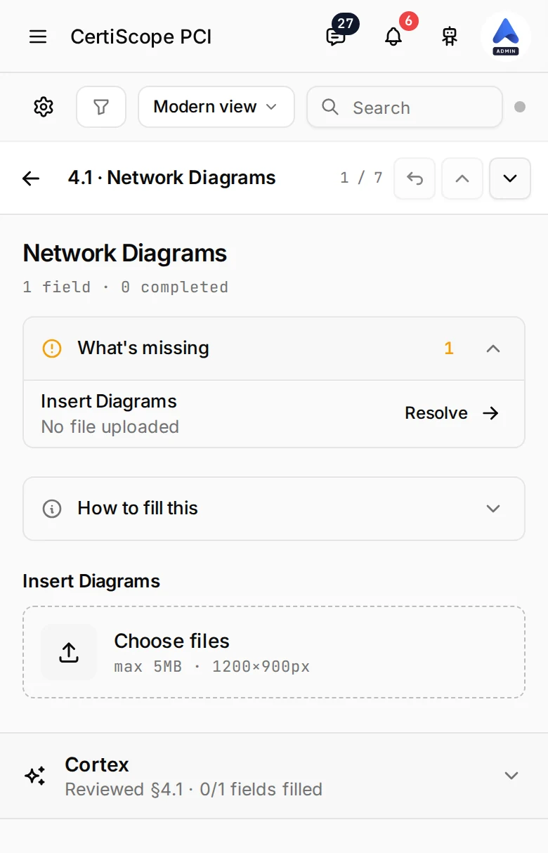 Screenshot of an executive summary subsection on a phone with What's missing open
